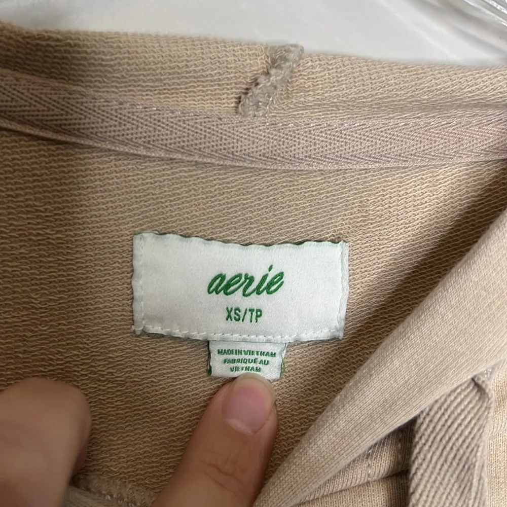 AERIE Sunwashed Desert oversized Hoodie in Strand size XS - Picture 5 of 11